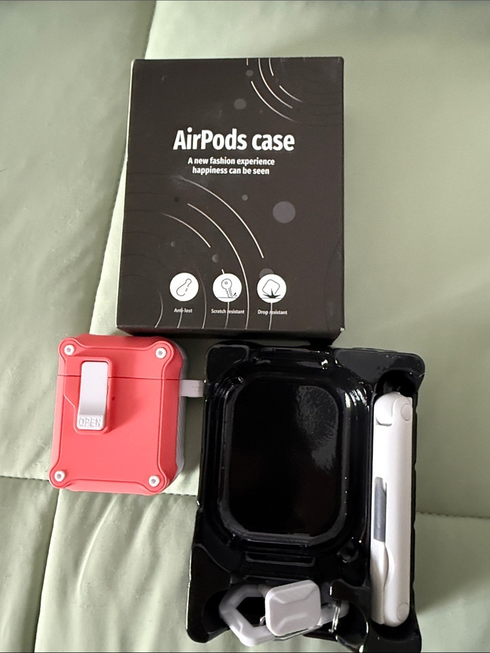 AirPods Case - White and Black Protective Cover NIB